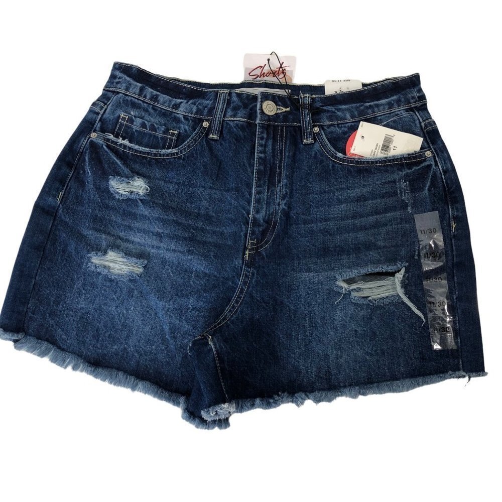 YMI HYBRID DREAM DENIM RIPPED SHORTS SIZE 11/30 NWT